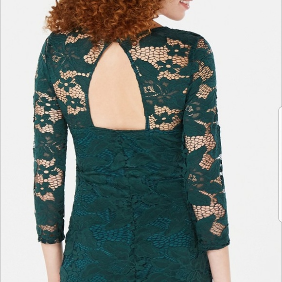 Beautiful green lace dress, bodycon fit - Picture 2 of 3